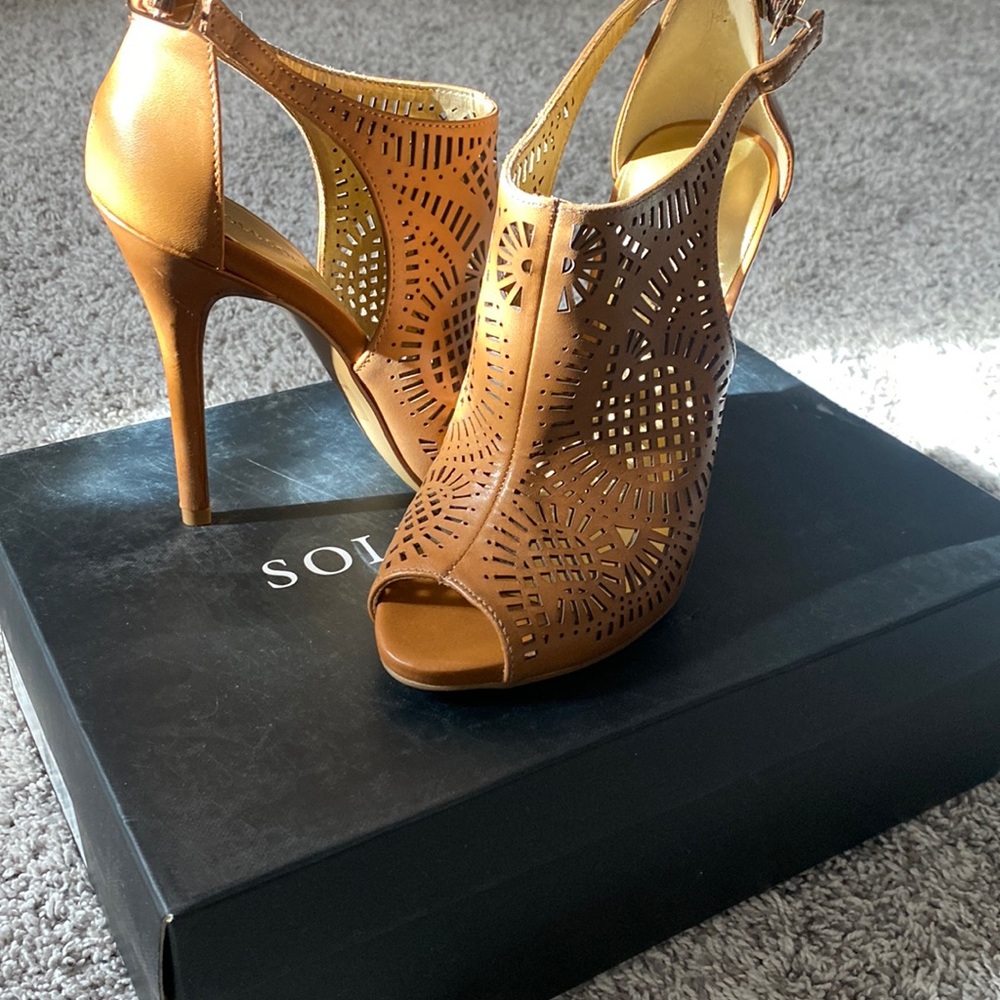 Sole society open toe heels